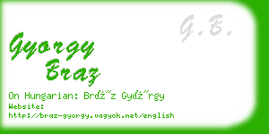 gyorgy braz business card